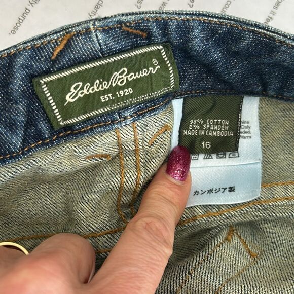 Eddie Bauer denim jean skirt - Picture 3 of 4